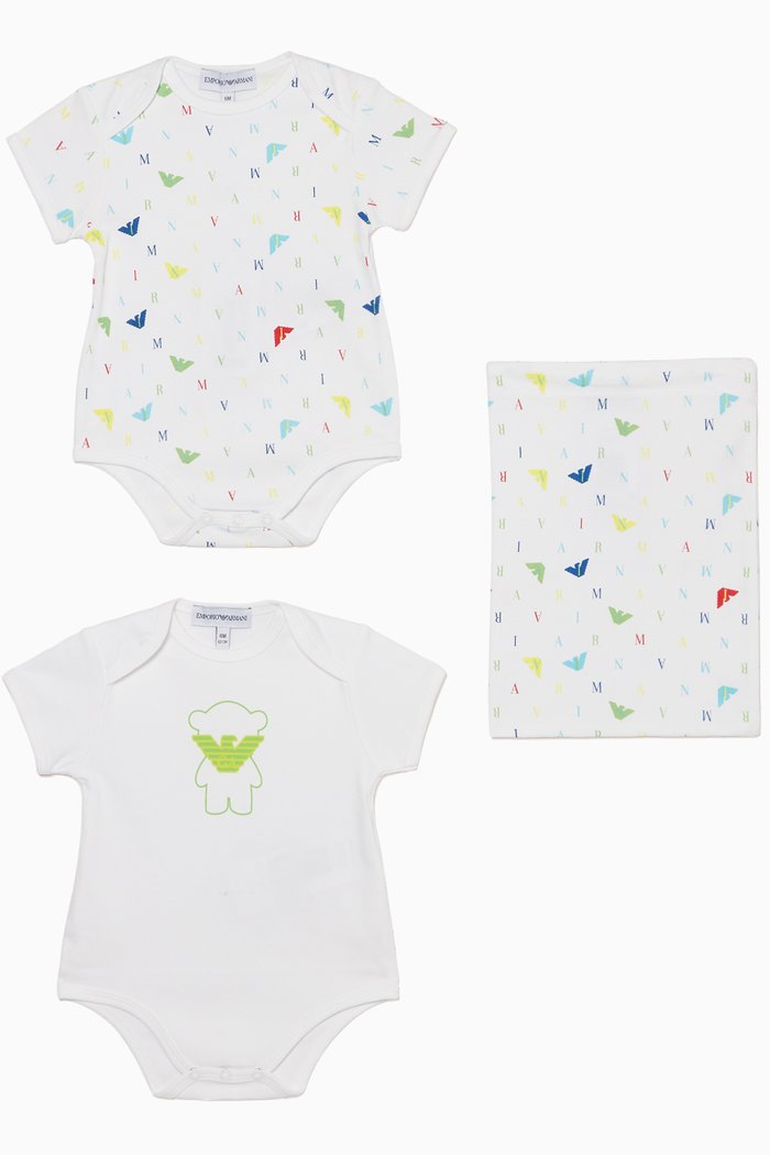 

Manga Bear Print Sleepsuit Gift Set, White