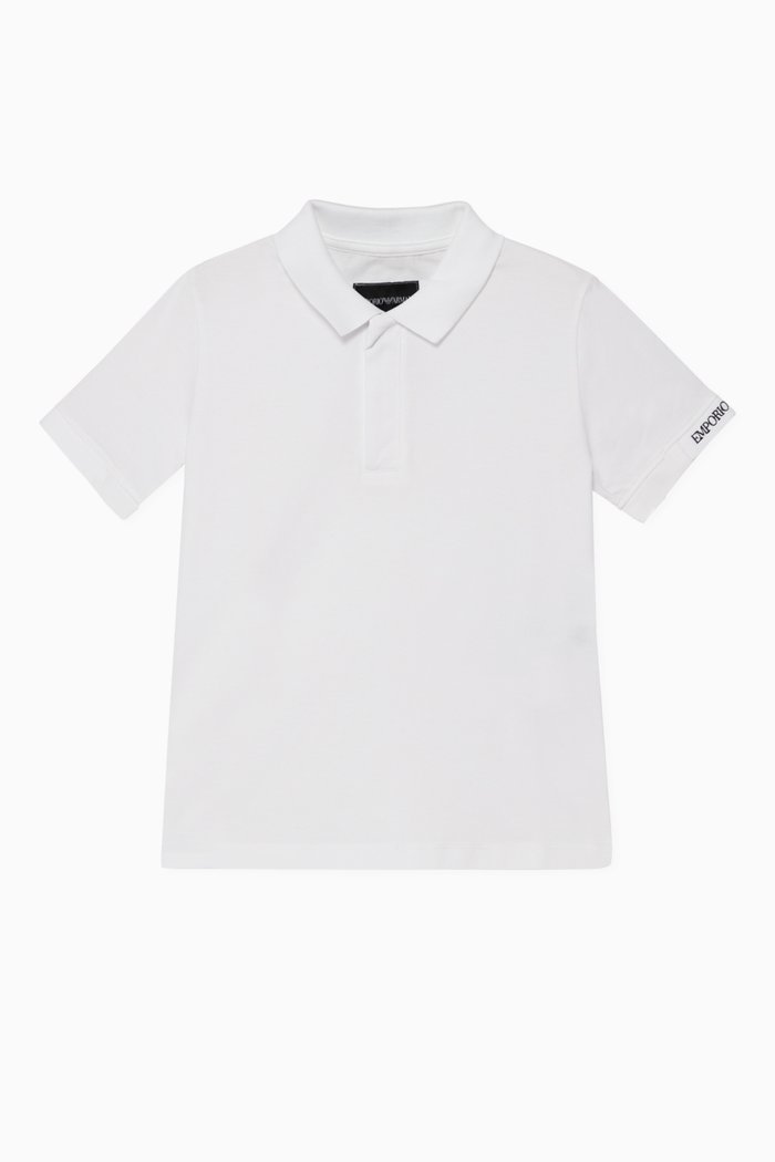 

Logo Embroidered Polo T-Shirt, White