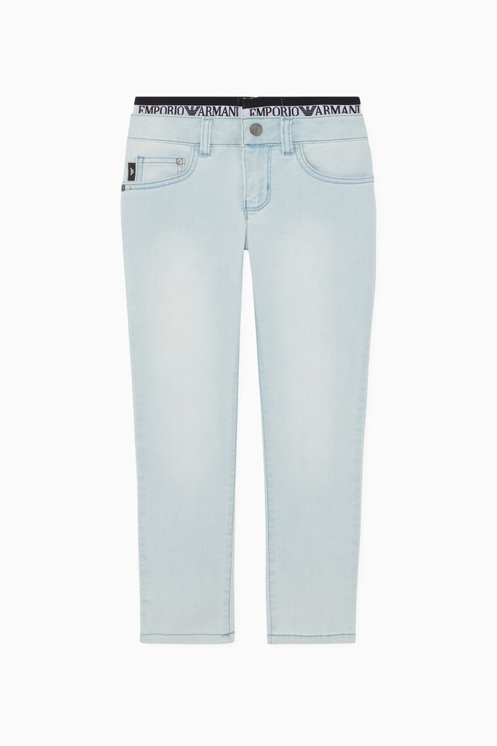 

Logo Waistband Jeans, Blue