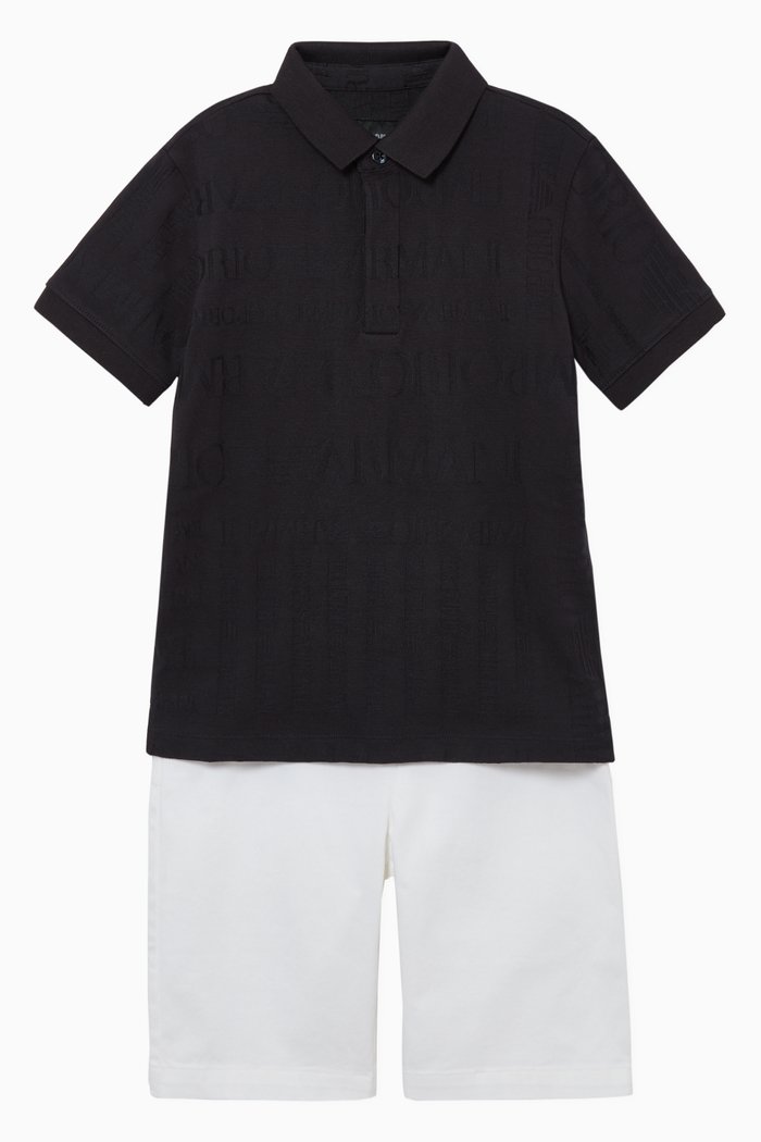 Polo Shirt & Shorts, Set of 2, Blue