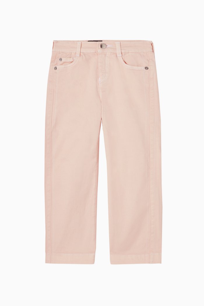 

Wide-Leg Denim Jeans, Pink
