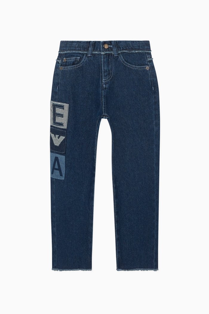 

Logo Patchwork Jeans, Blue