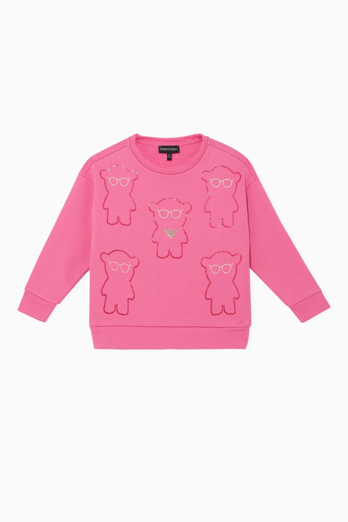 

Manga Bear Embellished Sweatshirt, Pink