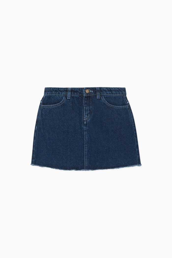 

Logo Patchwork Denim Skirt, Blue
