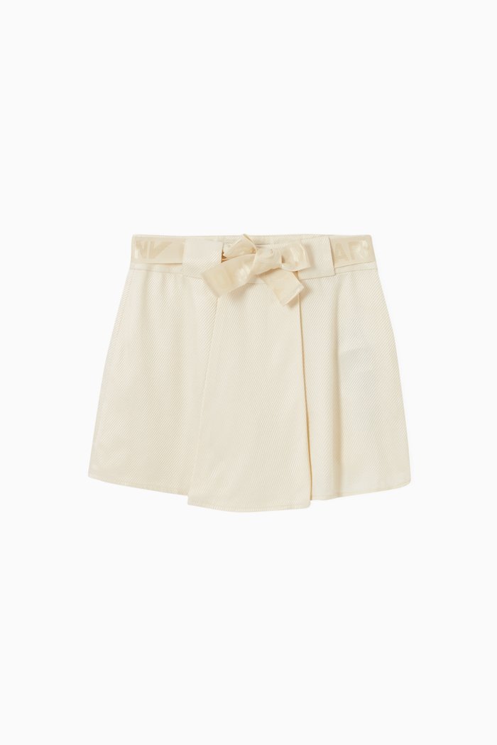 Striped Belted Shorts, Neutral