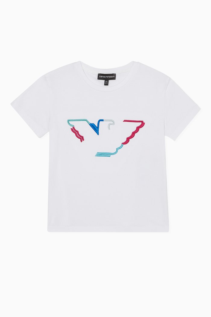 

Embroidered Logo Jersey T-Shirt, White