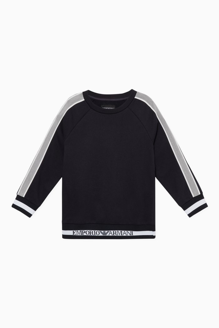 

Jacquard Logo Band Sweatshirt, Blue