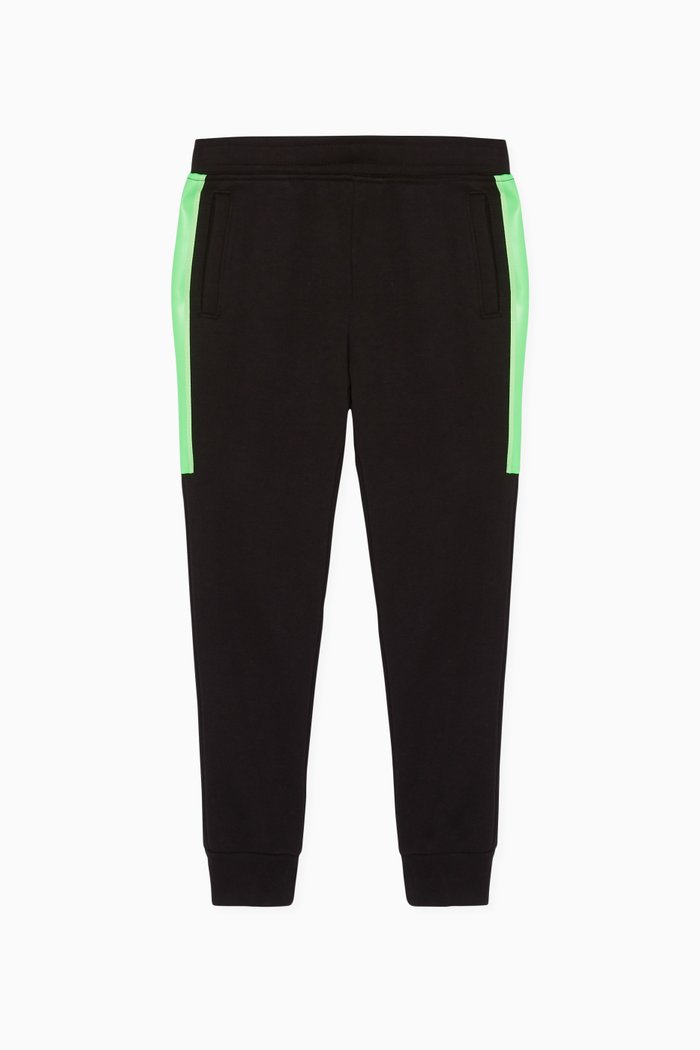

Neon Tape Jersey Sweatpants, Black
