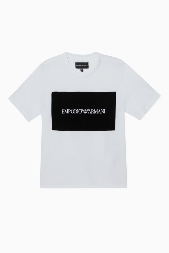 

Flocked Logo Jersey T-Shirt, White