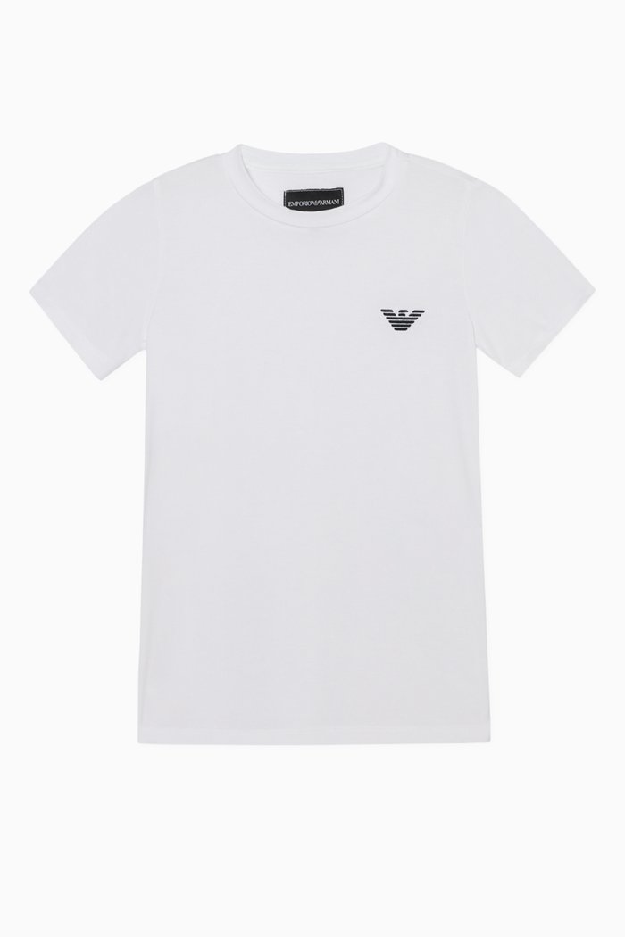 

Embroidered Eagle Logo T-Shirt, White