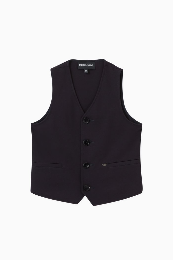 

Classic Single-Breasted Waistcoat, Blue