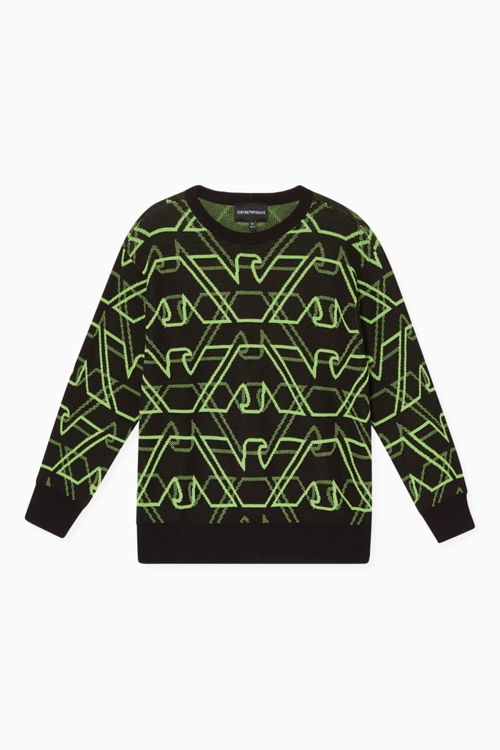 

Macro Logo Knit Sweater, Black