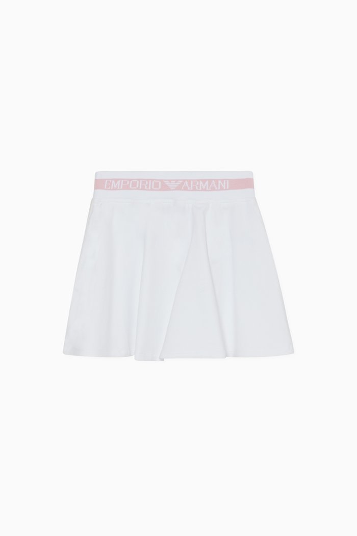 

Logo Print Skirt, White