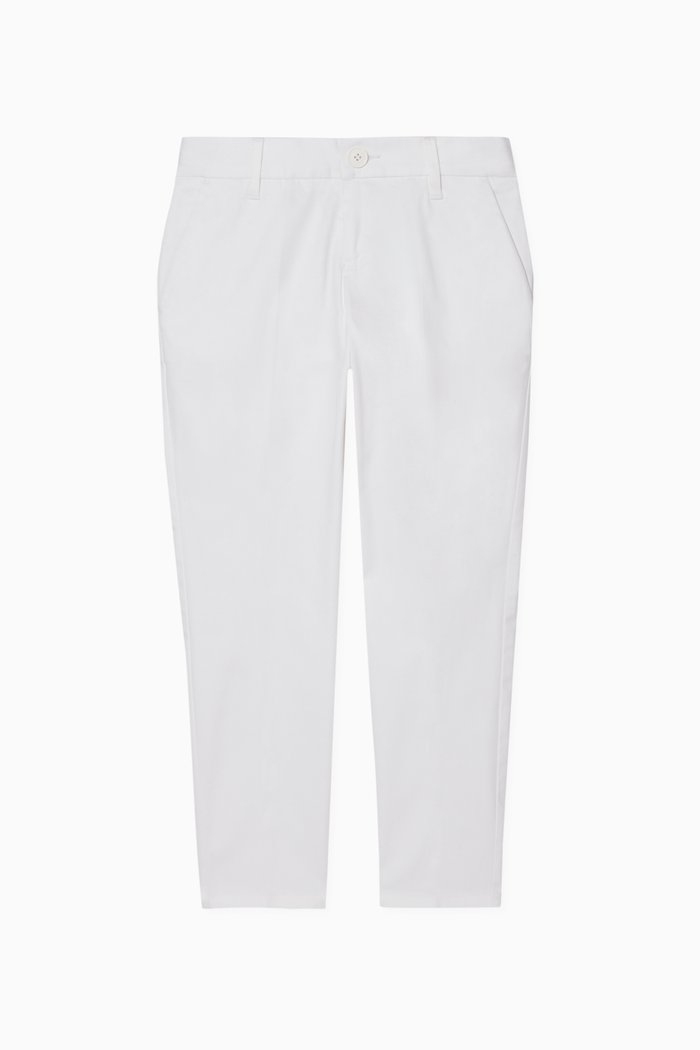 

Stretch Cotton Chino Pants, White