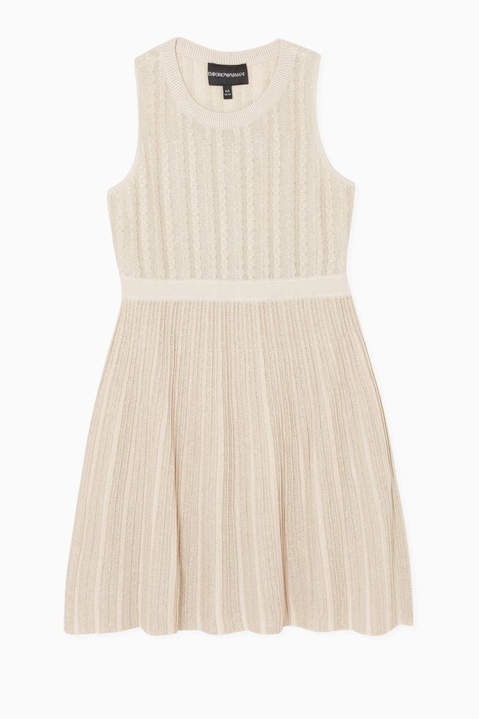 

Striped Knit Dress, Gold