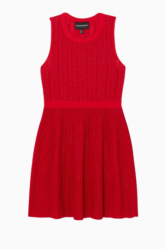 

Striped Knit Dress, Red