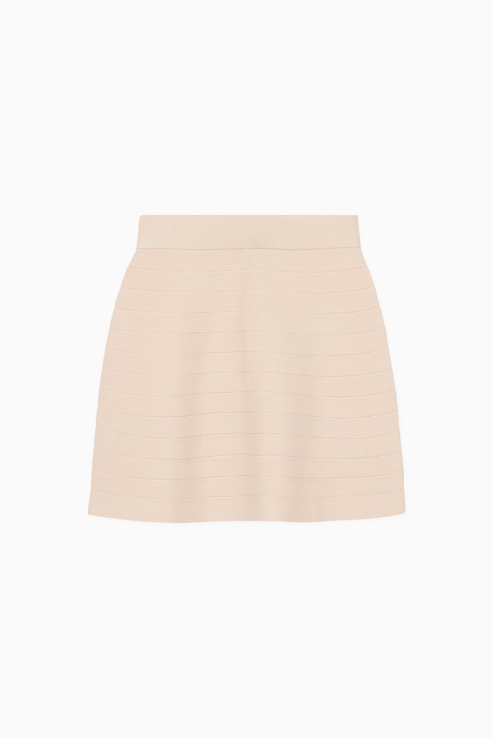 

Knitted A-Line Mini Skirt, Pink