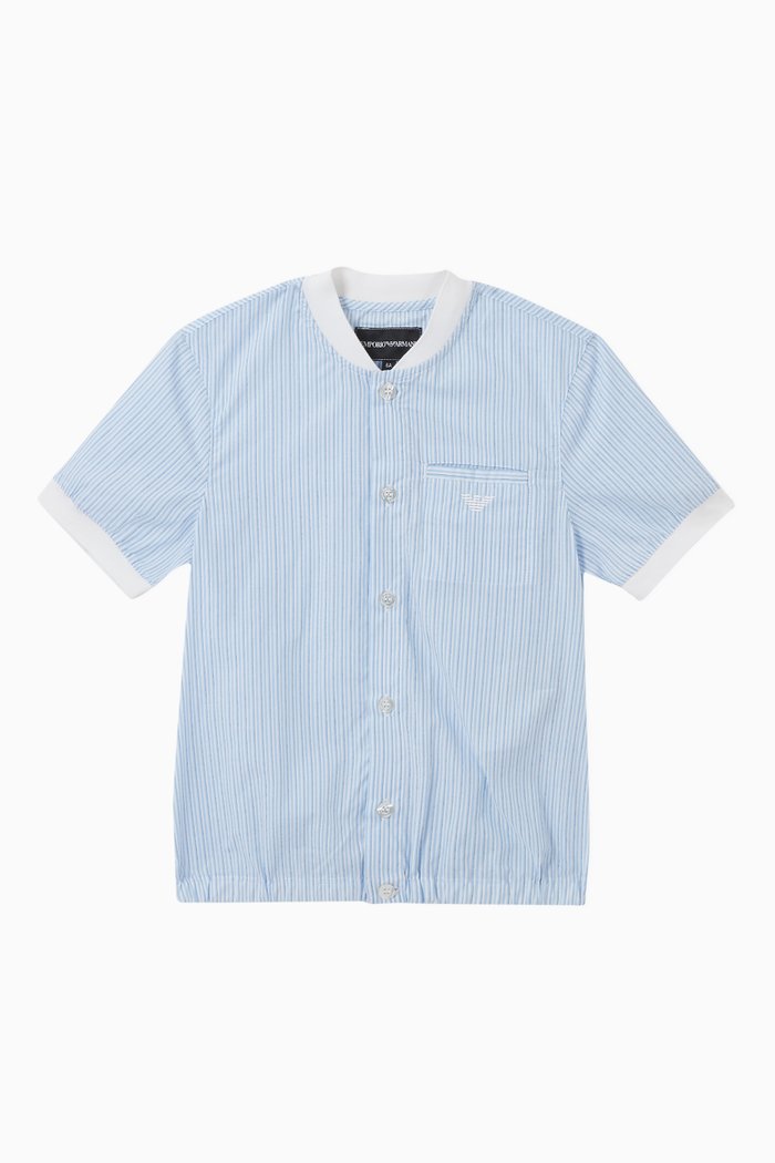 

Striped Baseball T-Shirt, Blue