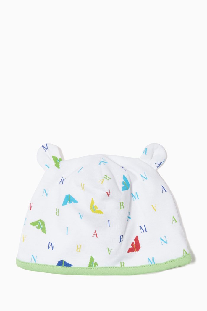 

Logo Print Cotton Beanie, Multicolour