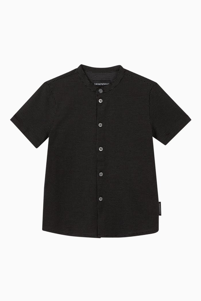 

Dotted Print Shirt, Black