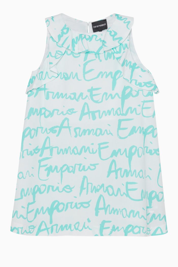 

Signature Logo-Print Dress, Green