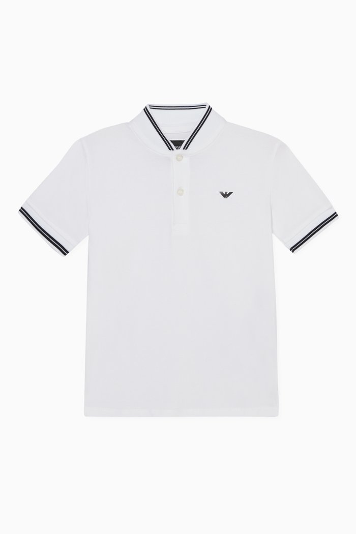 

Guru Collar Piqué Polo Shirt, White