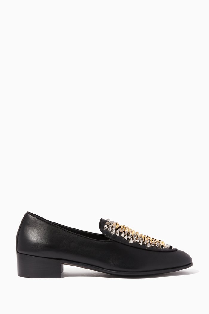 

Richard Leather Loafers, Black