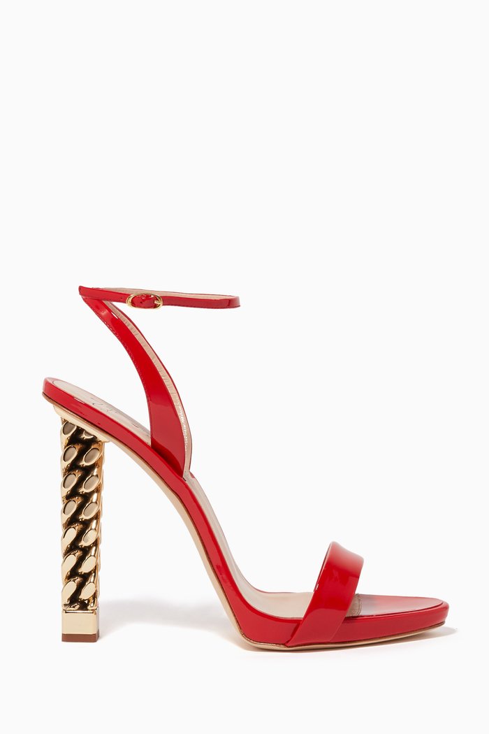 

x Rita Ora Leather Sandals, Red