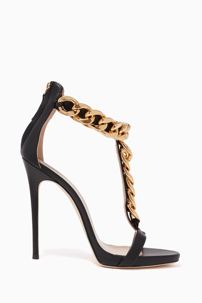 

x Rita Ora Leather Sandals, Black