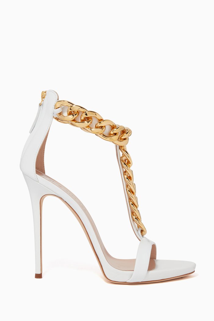 

x Rita Ora Leather Sandals, White