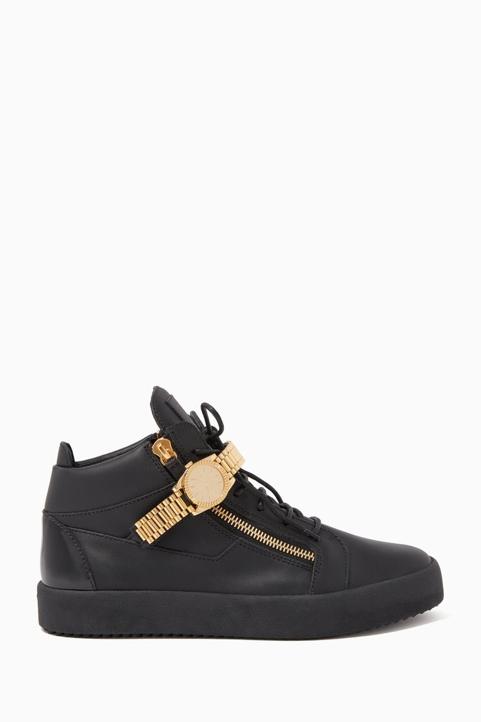 

Gzxcowan Leather Sneakers, Black