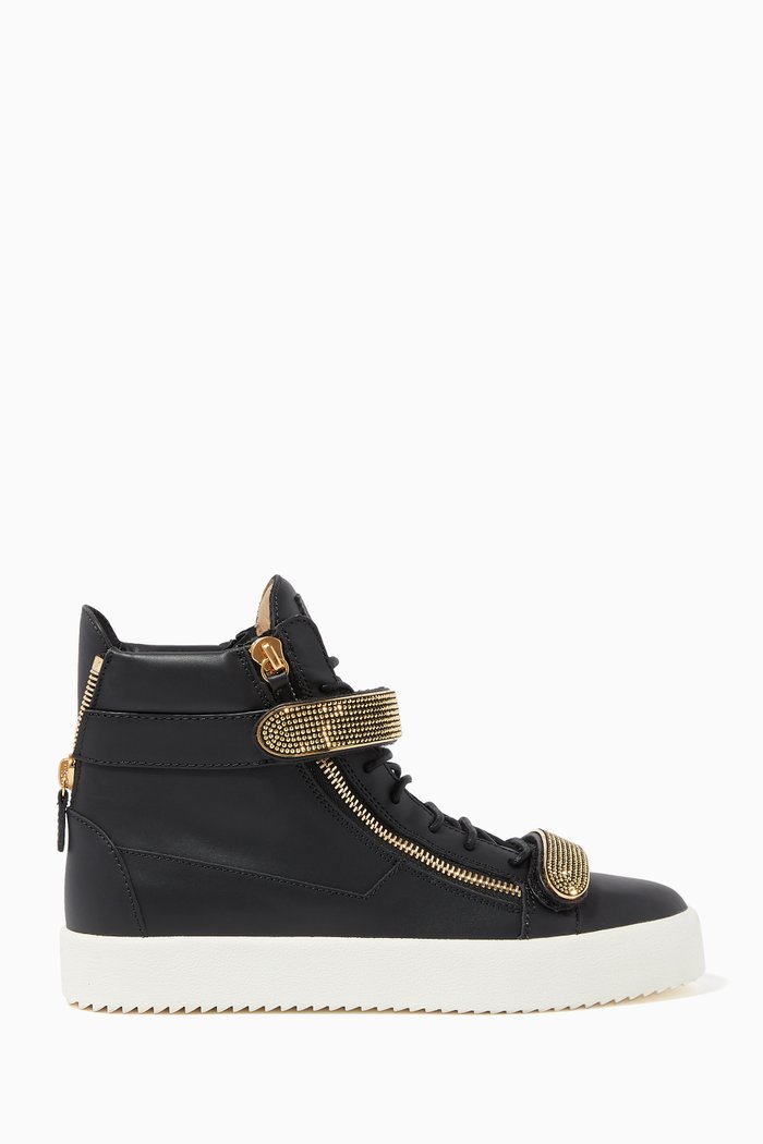 

Studded Leather Sneakers, Black