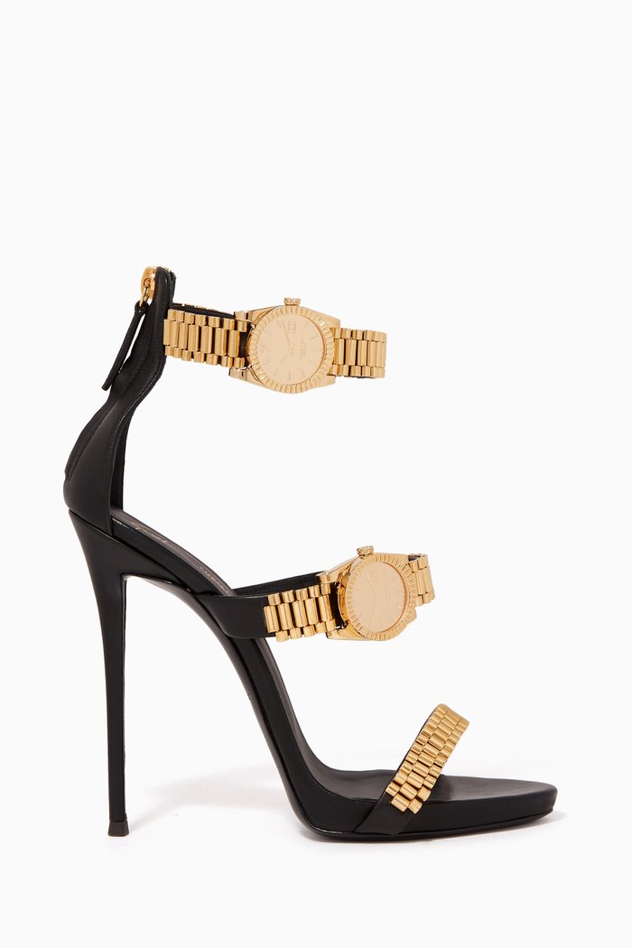 

Gzxcowan Leather Sandals, Black