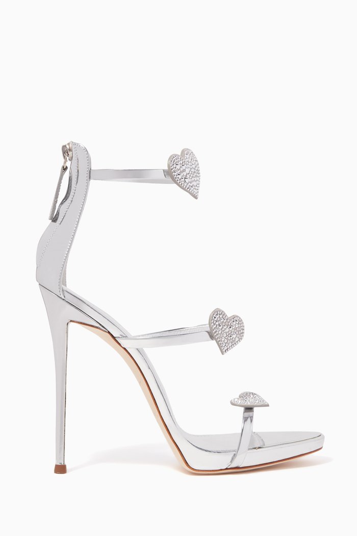 

Harmony Love Leather Sandals, Silver
