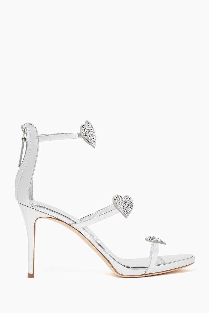 

Harmony Love Leather Sandals, Silver