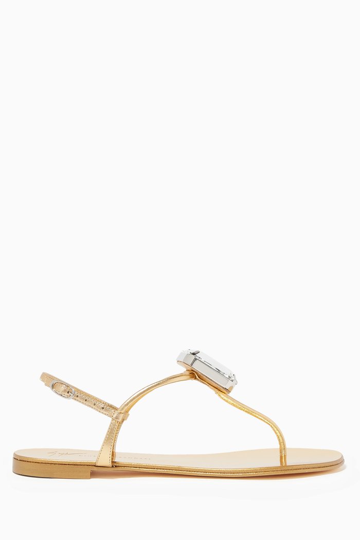 

Hollie Big Diamond Sandals, Gold