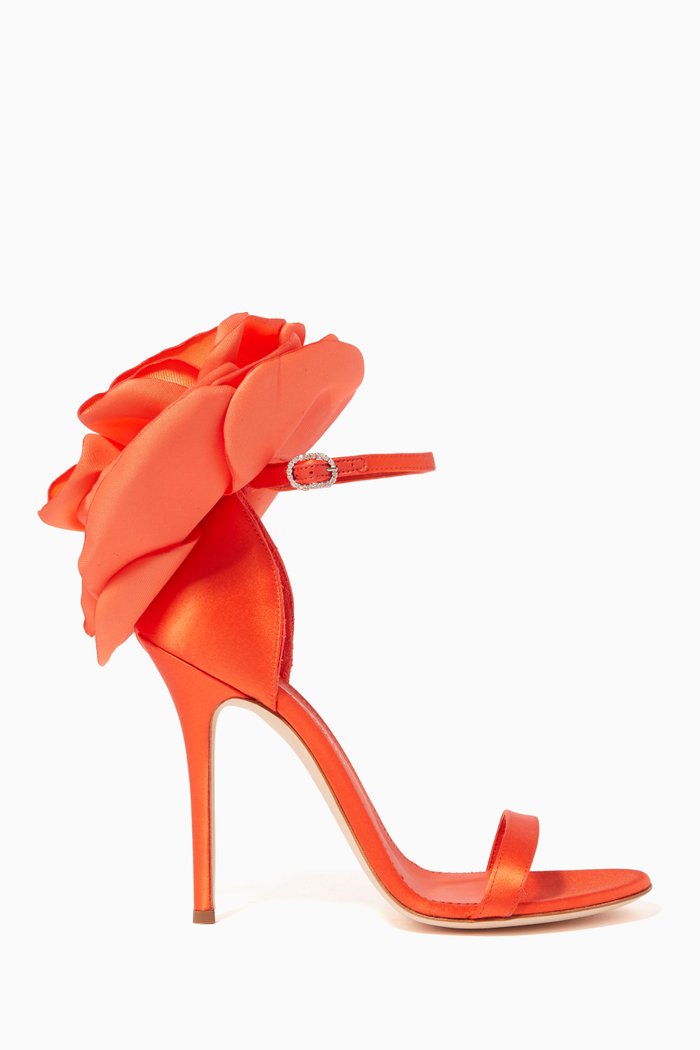 

Peony 115 Sandals in Satin, Red