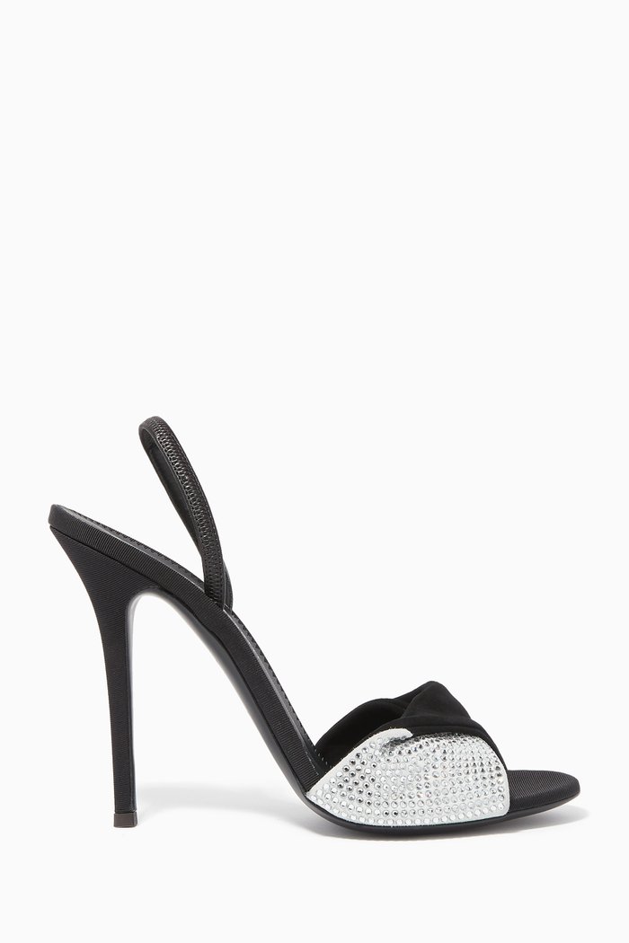 

Rosaline Suede Slingback Sandals, Black