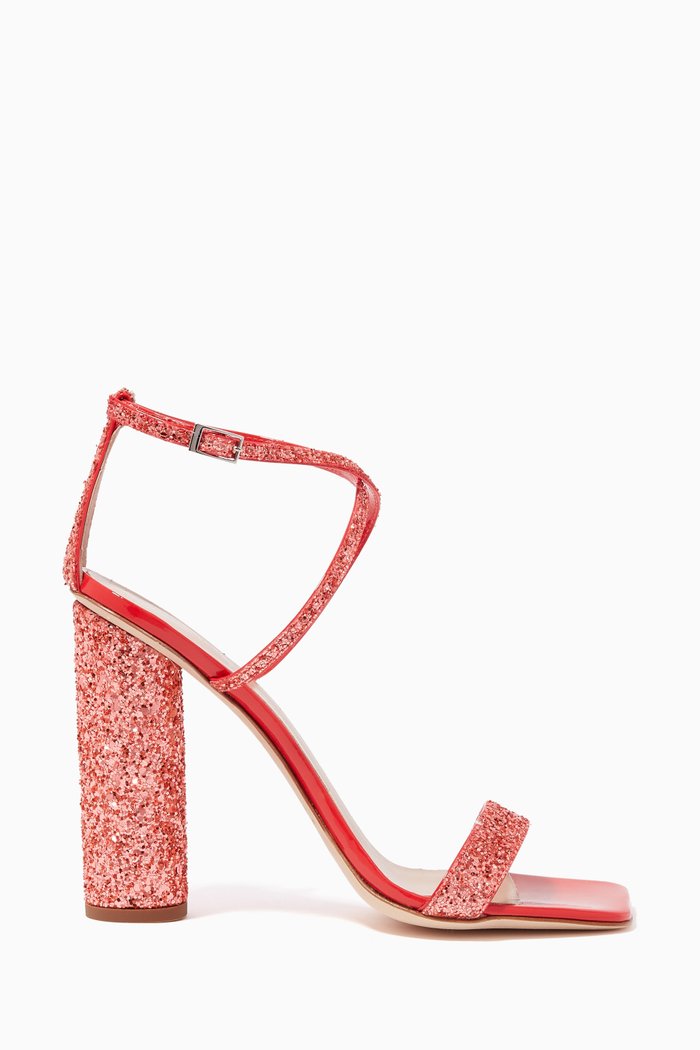

Tara Glitter Sandals, Red