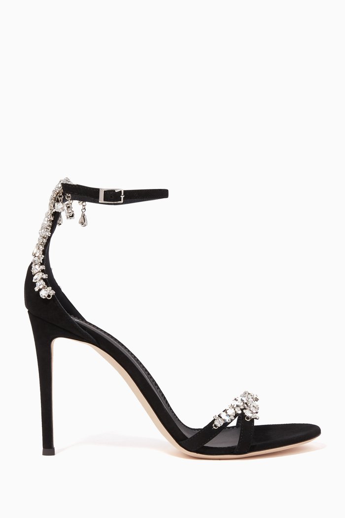 

Lynette Suede Sandals, Black
