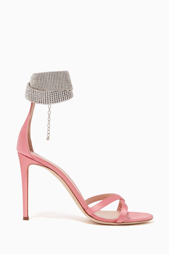 

Janell Satin Sandals, Red