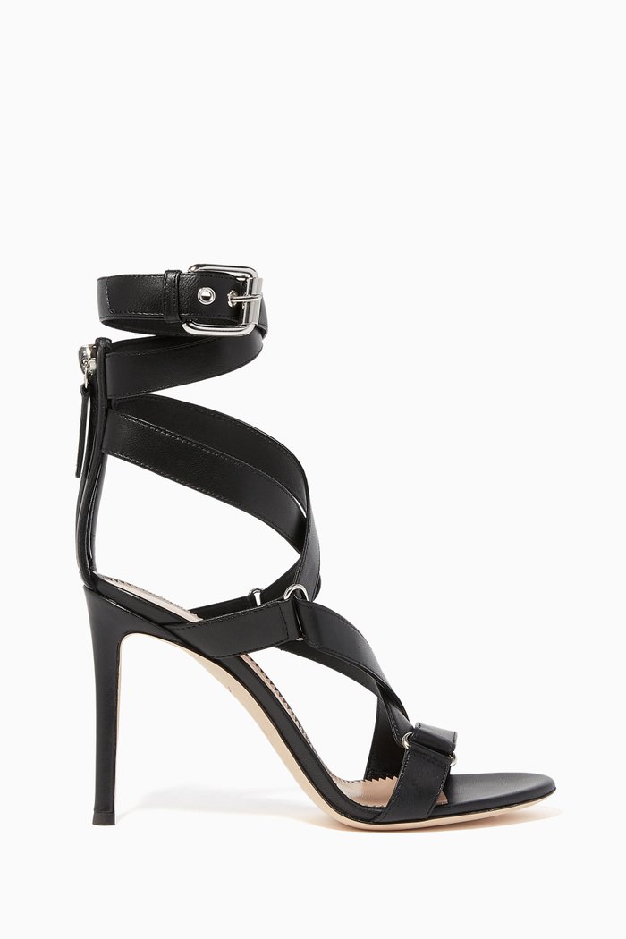 

Larisa Leather Sandals, Black