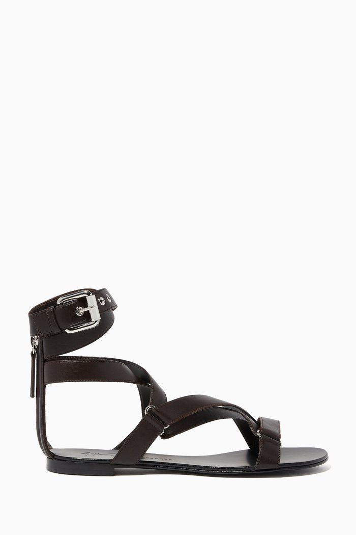 

Lyda Leather Sandals, Black