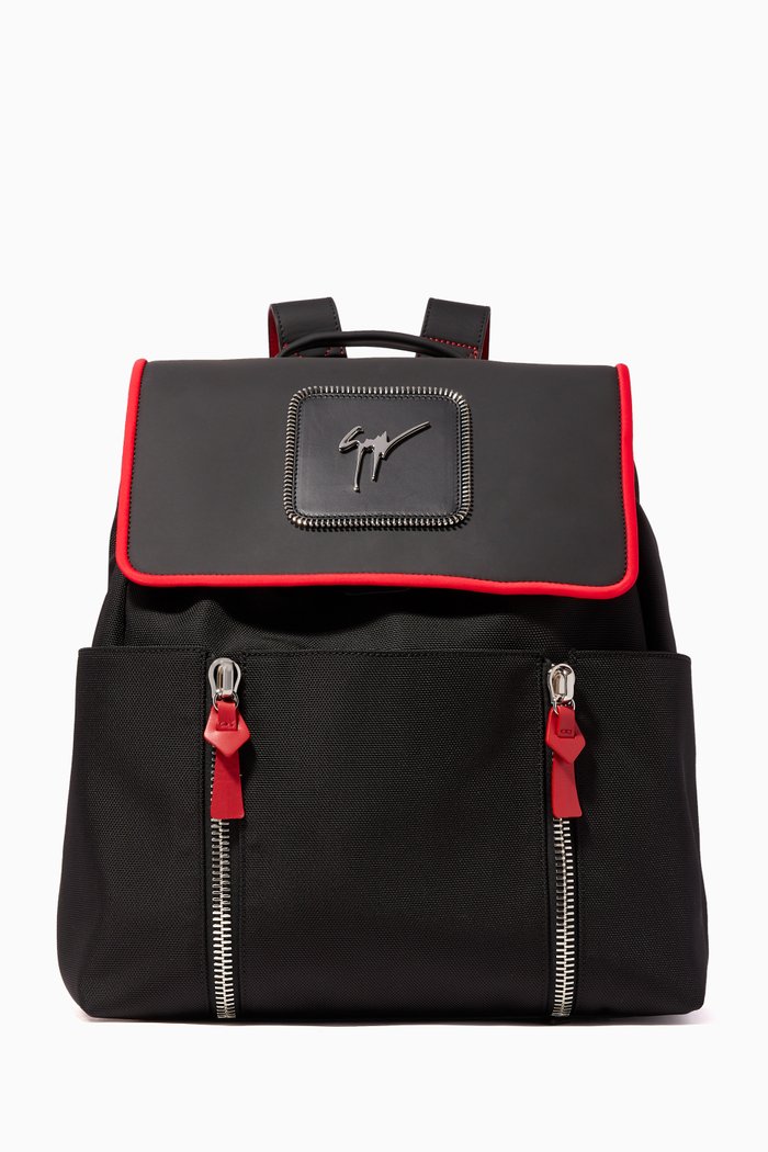 

Canvas & Silicon Drawstring Backpack, Black