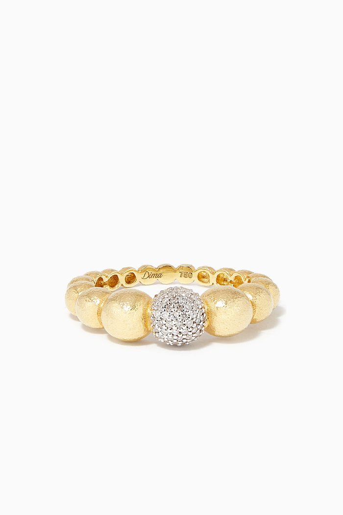 

Gold Diamond Ball Ring