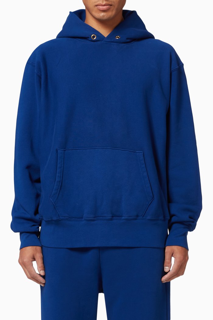 

Crop Fleece Hoodie, Blue