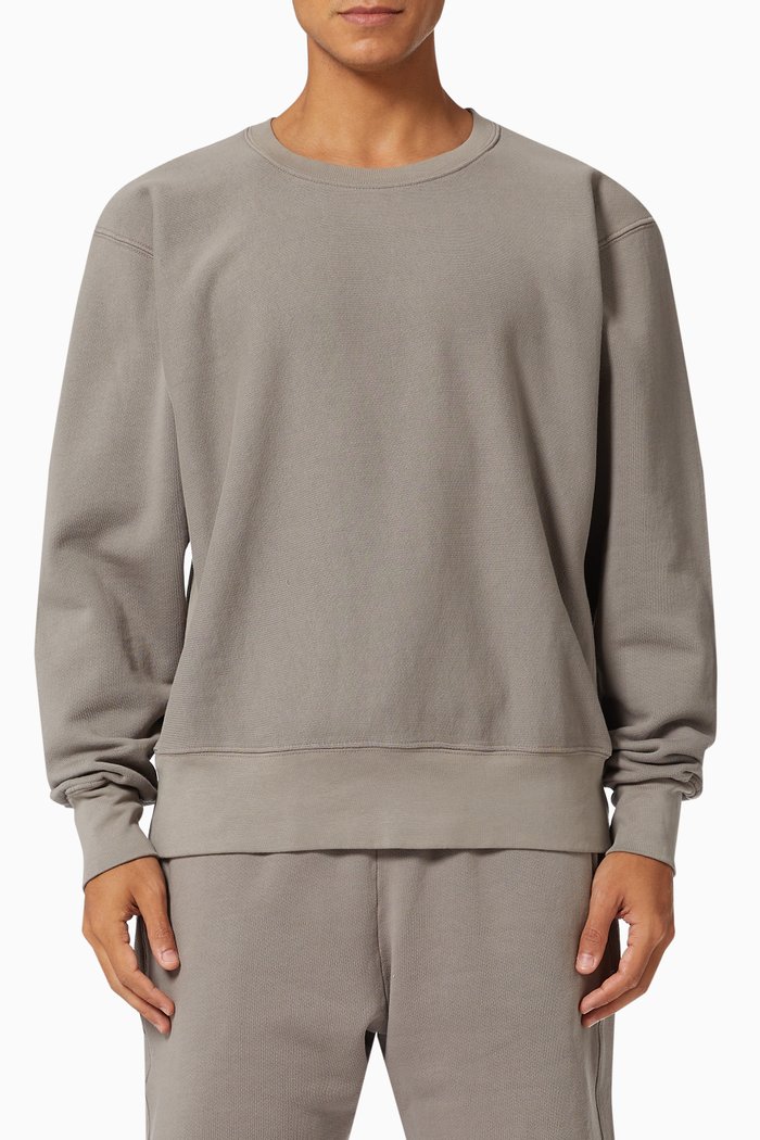 

Crop Crew Fleece Sweatshirt, Grey