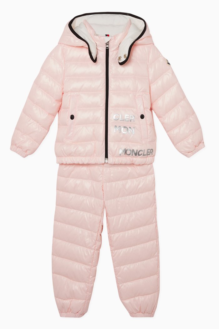 

Puffer Jacket & Dungaree Set, Pink