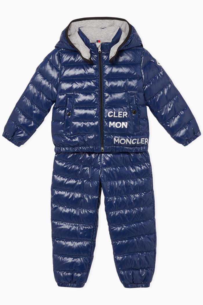 

Puffed Jacket & Dungaree Set, Blue