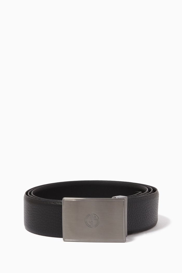 

Reversible Leather Belt, Black